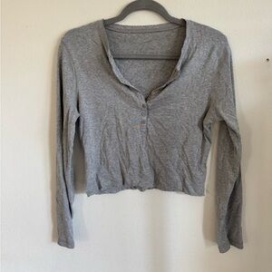 CROPPED Henley Long Sleeve